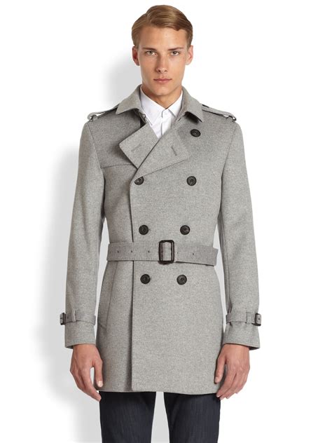 burberry grey wool jacet